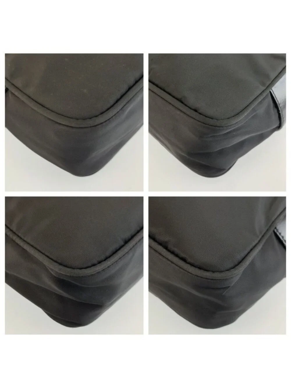 Prada Tessuto Black Silver Nylon Shoulder Bag Pochette